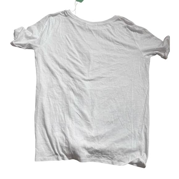 Green Envy Women’s White Tie Front T-Shirt NWT Size Small Organic Cotton - Picture 3 of 4
